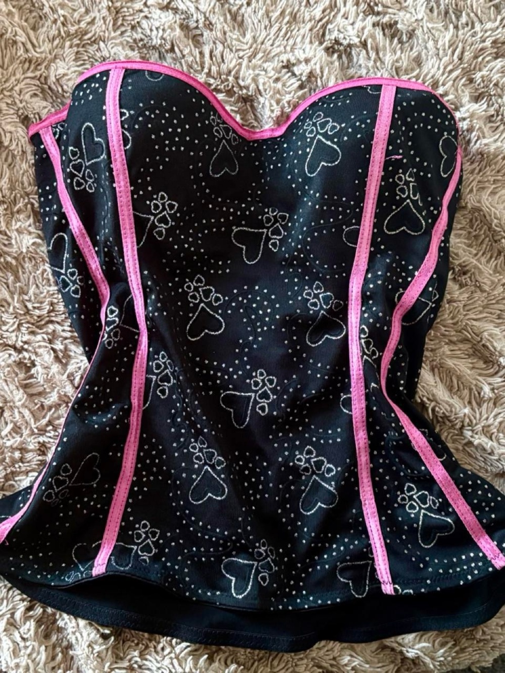 Native Black and Pink Heart-Print Kids One-Piece Bodysuit